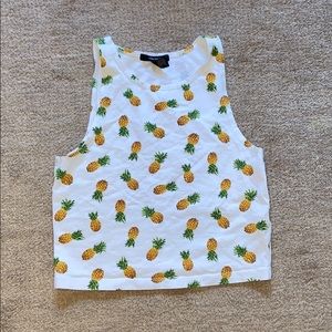 Pineapple crop top, forever 21